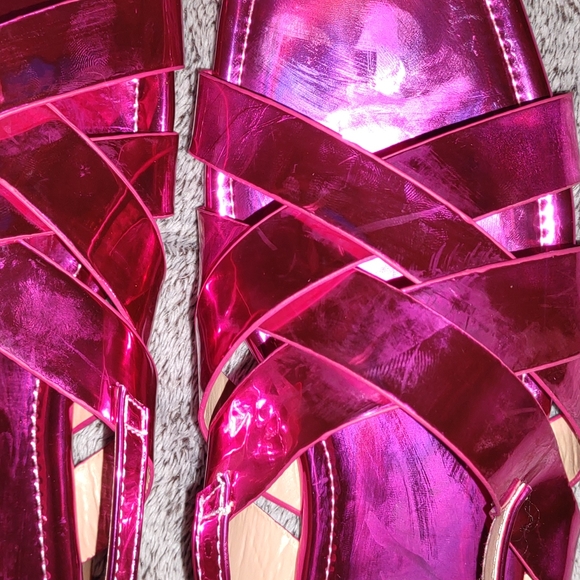 👣Metallic Slingback Sandals (Fuchsia) footwear - Picture 14 of 16